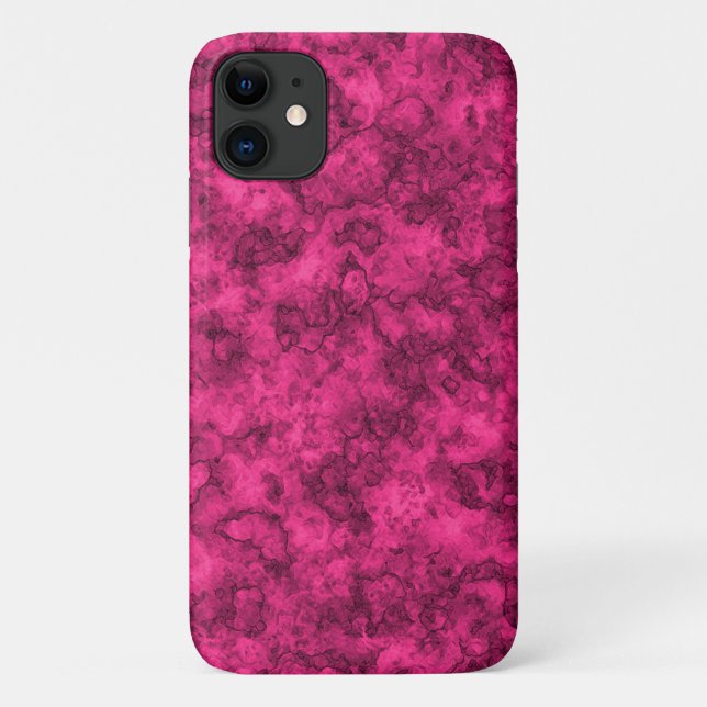 Coques Case-Mate iPhone Motif marbre brillant cramoisi (Dos)