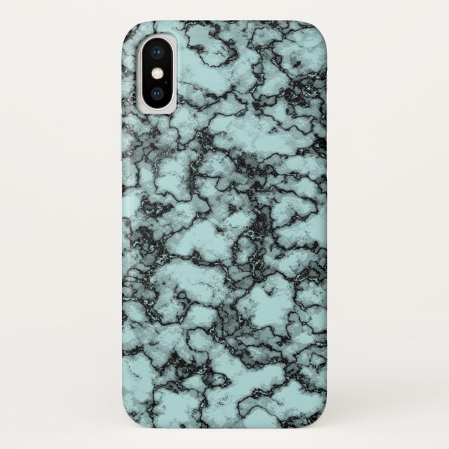 Coques Case-Mate iPhone Motif Marbre Turquoise (Dos)