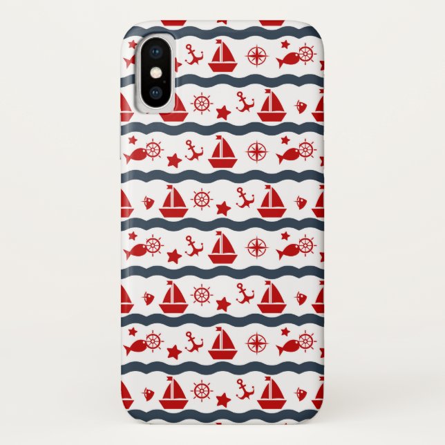Coques Case-Mate iPhone Motif maritime mignon (Dos)