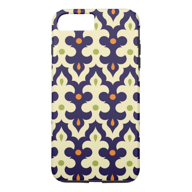 Coques Case-Mate iPhone Motif marocain d'arabesque de Paisley de damassé (Dos)