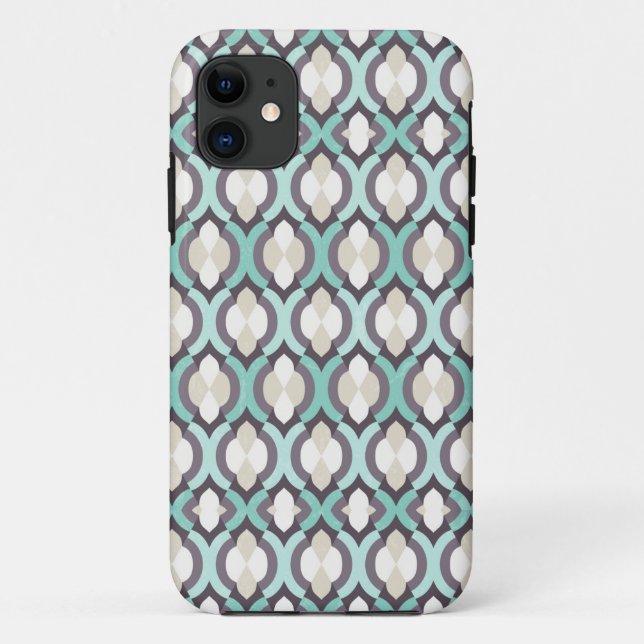Coques Case-Mate iPhone Motif marocain turquoise (Dos)