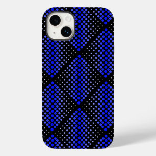 Coque Case-Mate iPhone Motif matriciel bleu 01 Black BG