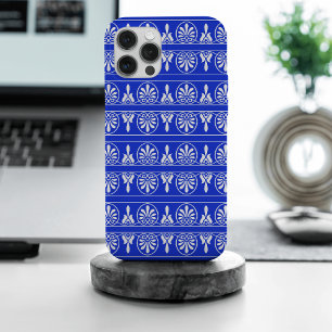 Coque Case-Mate iPhone Motif Méditerranéen Arabesque Grec Bleu