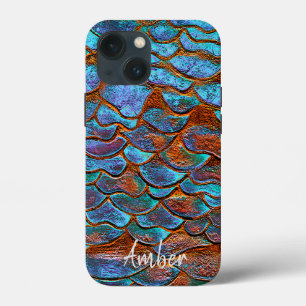 Case-Mate iPhone Case Motif métallisé bronze cuivre bleu C personnalisé
