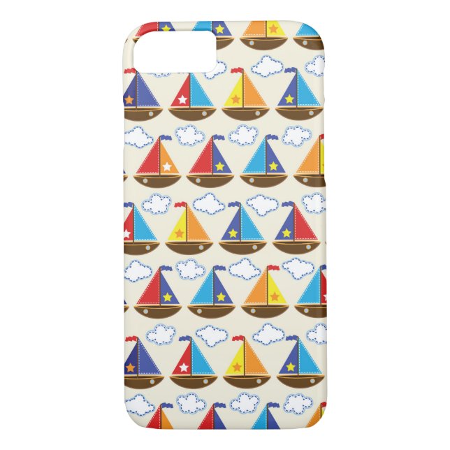 Coques Case-Mate iPhone Motif mignon 2 de voilier (Dos)