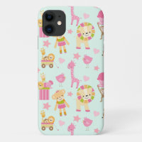 Motif mignon avec Animaux et Jouets heureux