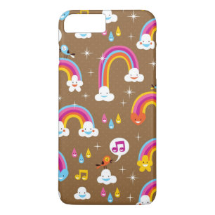 Coque iPhone 8 Plus/7 Plus motif mignon d'arcs-en-ciel
