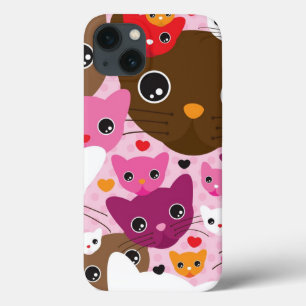 Coques Pour iPhone motif mignon d'arrière - plan de chat de chaton