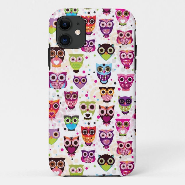 Coques Case-Mate iPhone Motif mignon d'arrière - plan de hibou pour des (Dos)