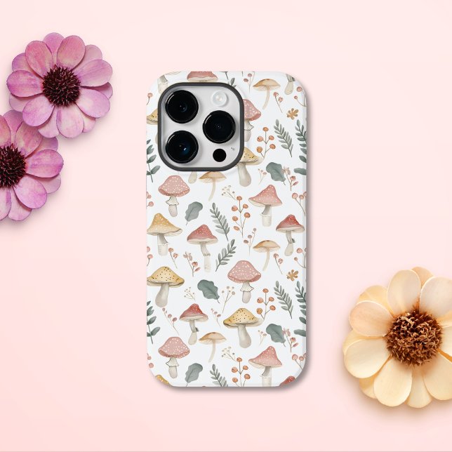Coques Case-Mate iPhone Motif mignon de champignon pastel (Créateur téléchargé)