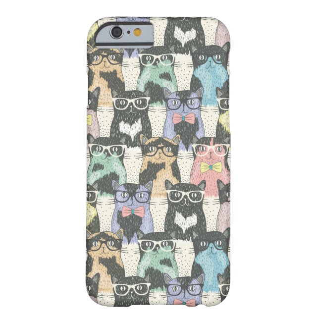 Coques Case-Mate iPhone Motif mignon de chats de hippie (Dos)