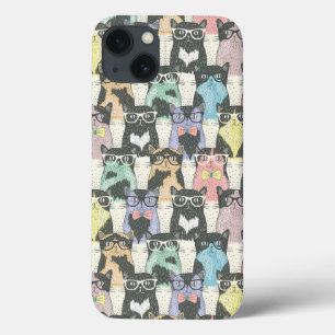 iPhone 13 Case Motif mignon de chats de hippie