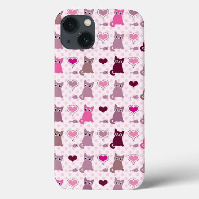 Coques Case-Mate iPhone Motif mignon de filles de chaton (Verso)