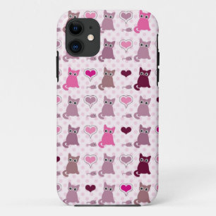 Coque iPhone 11 Motif mignon de filles de chaton
