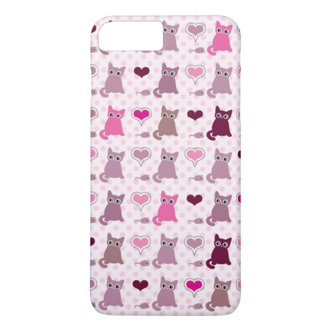 Coques Case-Mate iPhone Motif mignon de filles de chaton (Dos)