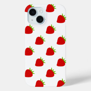 Coque Pour iPhone 15 Motif mignon   de fraise