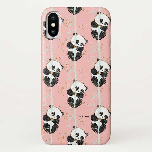 Coques Case-Mate iPhone Motif mignon de panda de Kawaii de parties (Dos)
