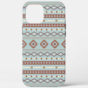 Case-Mate iPhone Case Motif mixte aztèque en rouille, crème et bleu
