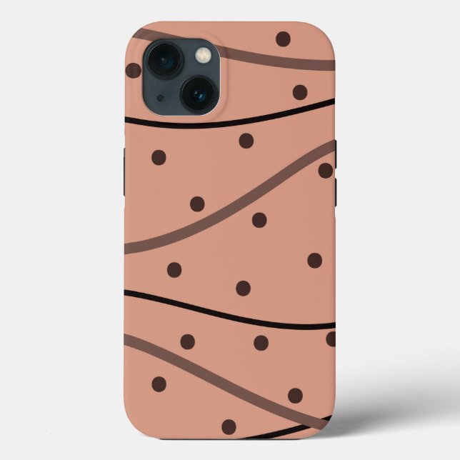 Coques Case-Mate iPhone Motif Mocha Dots & Stripes (Verso)