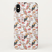 Motif moderne avec les oiseaux tropicaux