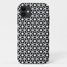 Motif moderne Black and White Star Coque-Mate iPho