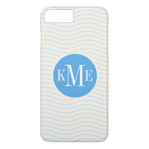 Coque iPhone 7 Plus Motif moderne Blue Chevron