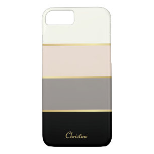 Coques Pour iPhone Motif moderne chic avec nom