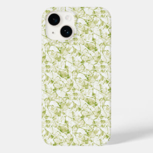 Coque Case-Mate iPhone motif moderne élégant abstrait blanc-olive