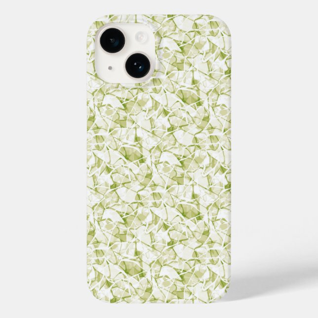 Coques Case-Mate iPhone motif moderne élégant abstrait blanc-olive    (Verso)