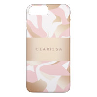 Motif moderne élégant d'abrégé sur blanc de rose