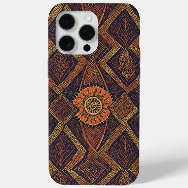 Coques Case-Mate iPhone Motif moderne inspiré du batik ethnique (Verso)
