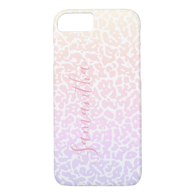 Coques Case-Mate iPhone Motif moderne moderne violet blanc personnalisé (Dos)