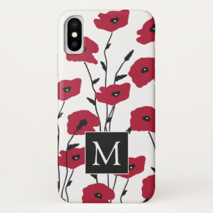 Case-Mate iPhone Case Motif moderne Monogram Poppies