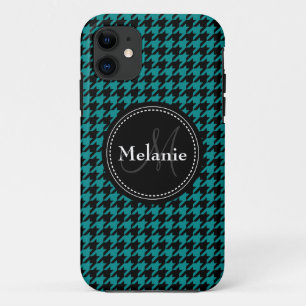 Etui iPhone Case-Mate Motif monogramme noir bleu foncé