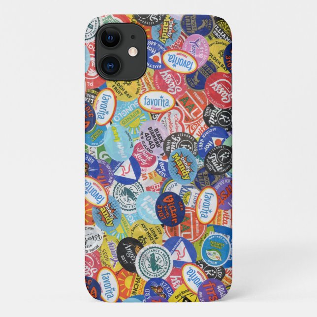 Coques Case-Mate iPhone Motif Montage Sticker Fruit (Dos)