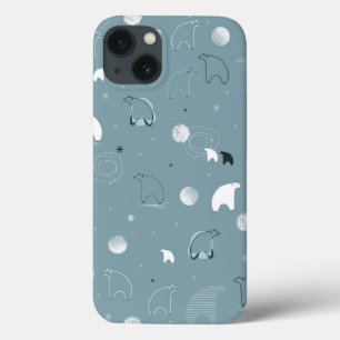 Coque Case-Mate iPhone motif montrant un polaire mignon
