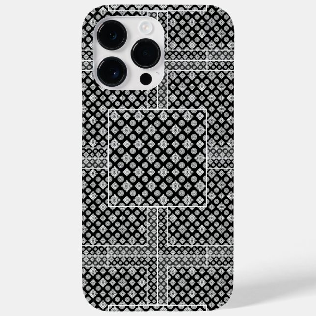 Coques Case-Mate iPhone Motif mosaïque 01.BW.b (Verso)