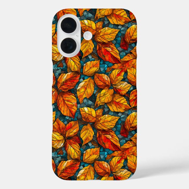 Coques Case-Mate iPhone Motif mosaïque d'automne (Verso)