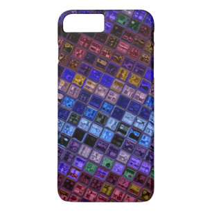 Coque iPhone 8 Plus/7 Plus Motif mosaïque en verre tendu #18
