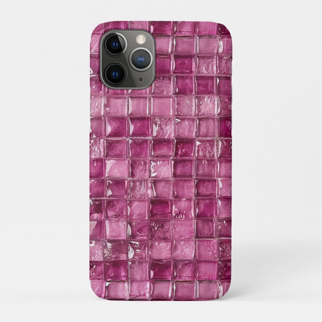 Coques Case-Mate iPhone Motif mosaïque rose (Dos)