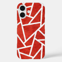 Motif mosaïque rouge et blanc