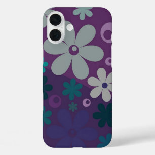 Coque Pour iPhone 16 Plus Motif mou à fleurs violettes