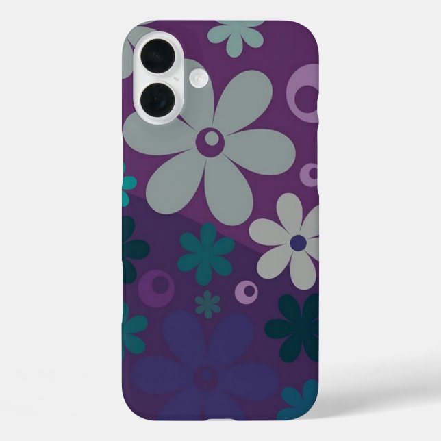 Coques Case-Mate iPhone Motif mou à fleurs violettes (Verso)