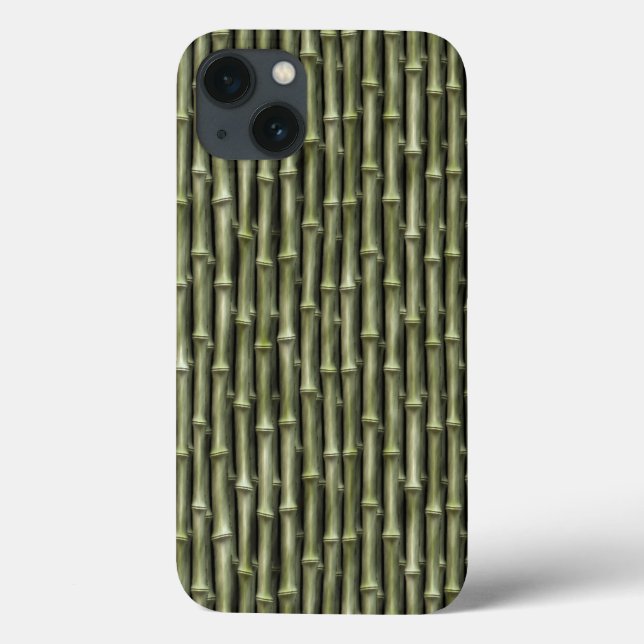 Coques Case-Mate iPhone Motif naturel de bambou vert (Verso)