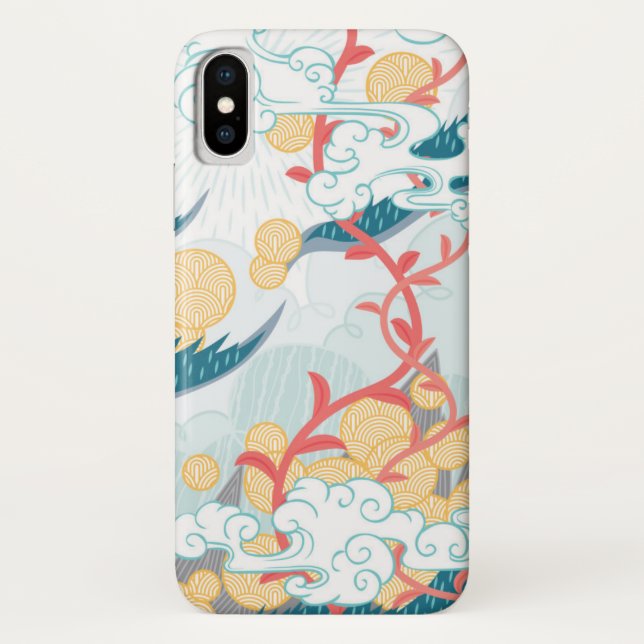 Coques Case-Mate iPhone Motif naturel d'inspiration asiatique (Dos)