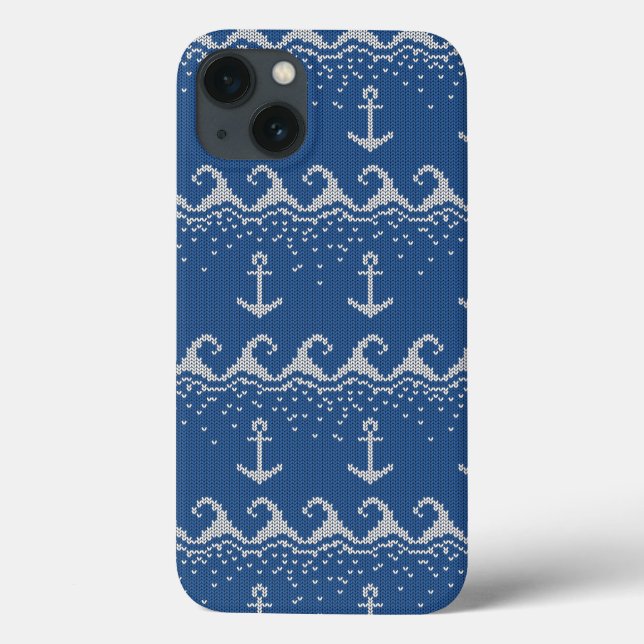 Coques Case-Mate iPhone Motif nautique de Knit (Verso)