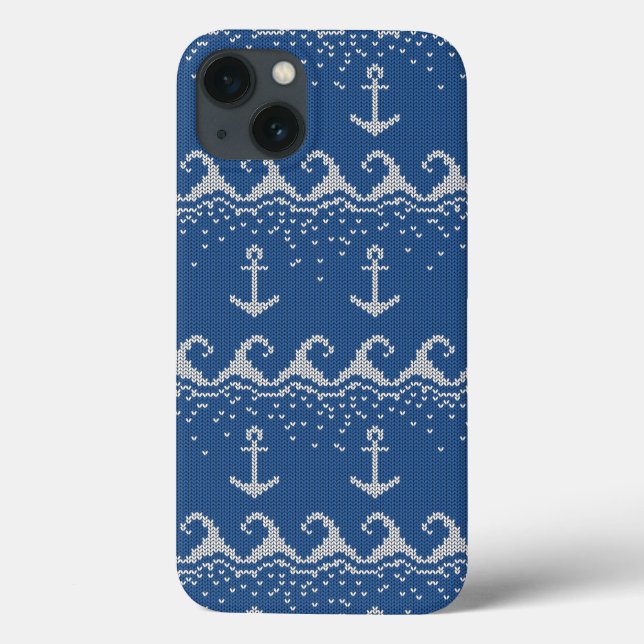 Coques Case-Mate iPhone Motif Nautique Knit (Verso)