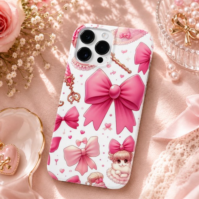 Coques Case-Mate iPhone motif noeud et cerise  (bow and cherry pattern Case-Mate iPhone case)