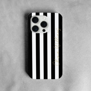 Coque Case-Mate iPhone Motif noir blanc rayures