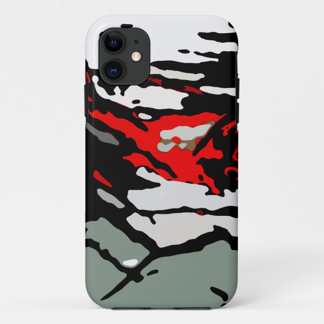 Coques Case-Mate iPhone Motif noir blanc rouge Turquoise (Dos)